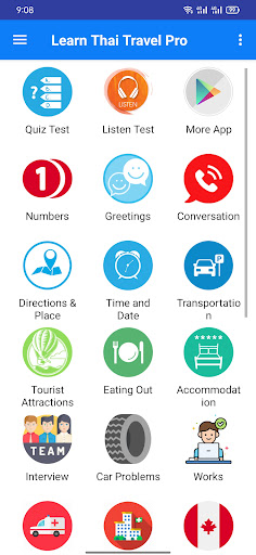 Android application Learn Thai Language Travel Pro screenshort