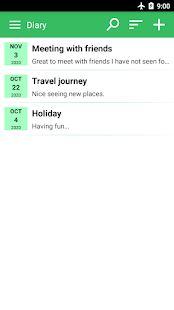 Diary, Journal app with lock Screenshot