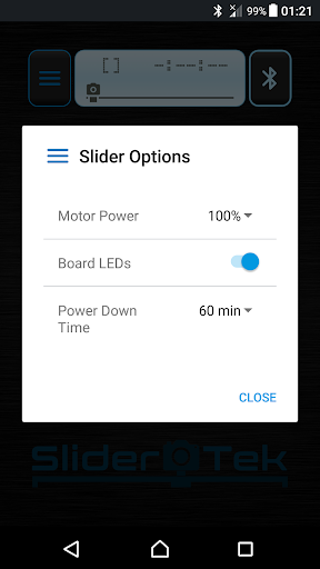 SliderTek Remote Control Screen 2
