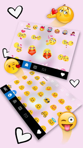 Pink Love Heart Keyboard Theme Screen 3