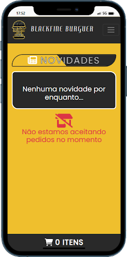 Android application BlackFine Burguer screenshort