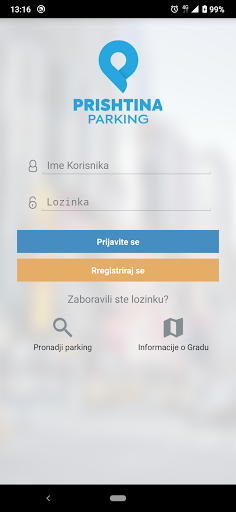 Android application Pristina Parking screenshort