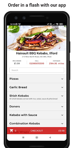 Android application Hainault BBQ Kebabs, Ilford screenshort