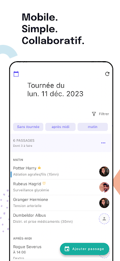 Android application Ozzen: Agenda/Dossier de soins screenshort
