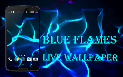 Android application Blue Flames Live Wallpaper screenshort