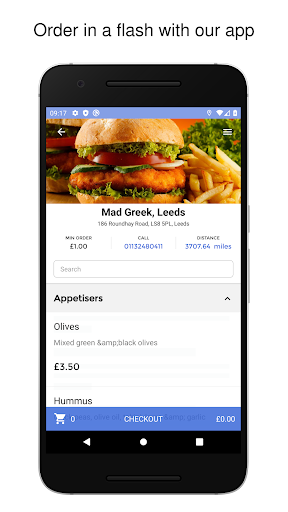 Android application Mad Greek, Leeds screenshort