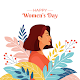 Womens day greeting frame card