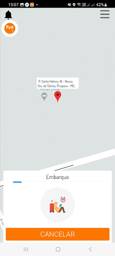 Android application RYD CAR Passageiro screenshort