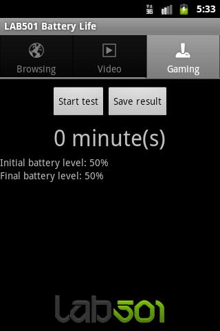 LAB501 Battery Life Screen 3
