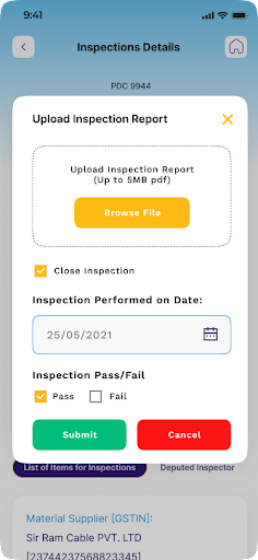 Inspection UHBVN Screen 3