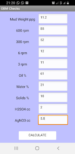 Android application Mud Engineering Calculator screenshort