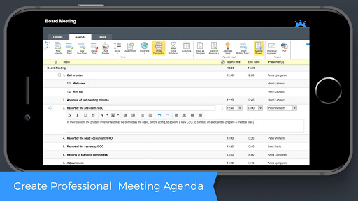 Android application MeetingBooster screenshort