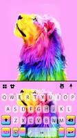 screenshot of Colorful Lion Keyboard Backgro