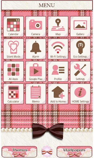 Pink Plaid Wallpaper Theme Screen 2