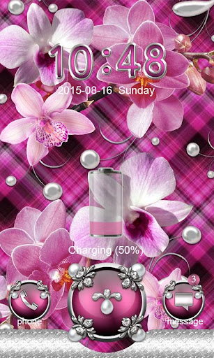 Android application Orchids Go Locker Theme screenshort