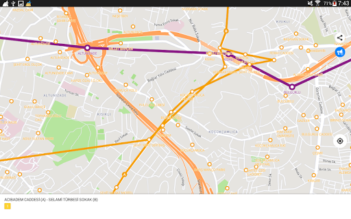 Screenshot of Public transport map Istanbul