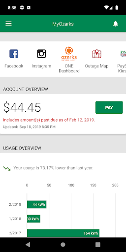 Screenshot of MyOzarks