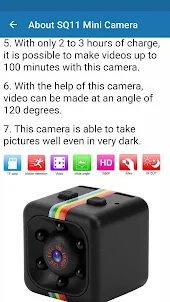 SQ11 Mini Camera Guide