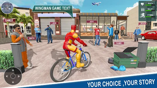 Wing Man Rope Hero Spider Game