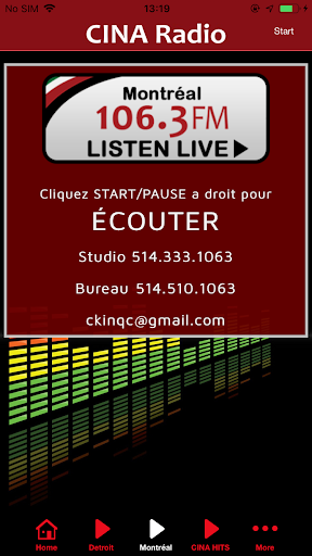CINA Radio Screen 3