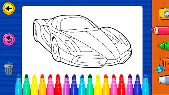 Learn Coloring  Drawing Car Games for Kids Apk Download 3