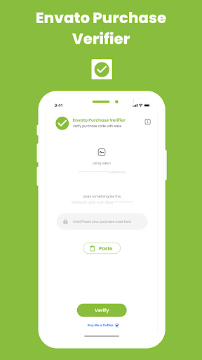 Android application Envato Purchase Verifier screenshort