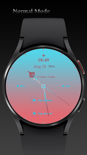 Rose Pink Analog Watch Face Screen 3