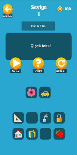 Android application Emoji Bil! Türkçe Kelime Oyunu screenshort