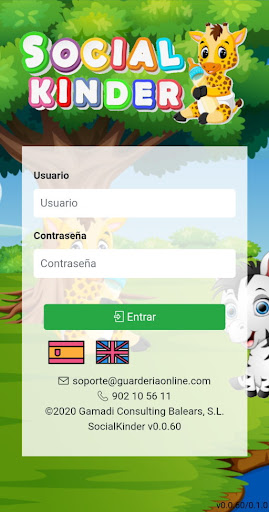 Android application SocialKinder App Gestión screenshort