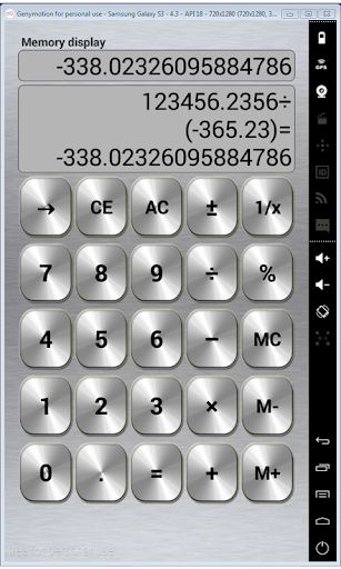 Android application Simple calculator screenshort