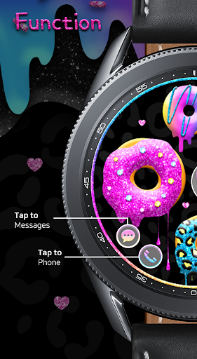 Colorful Glitter Donut_Watchfa Screen 2