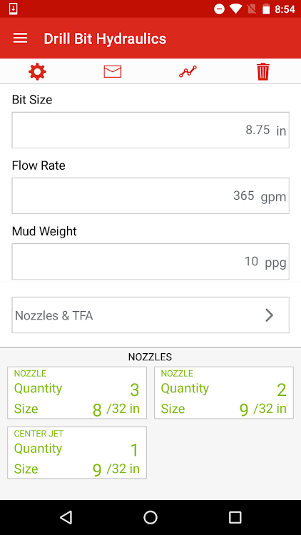 Drill Bit Nozzle Calculator - 6.7 - (Android)