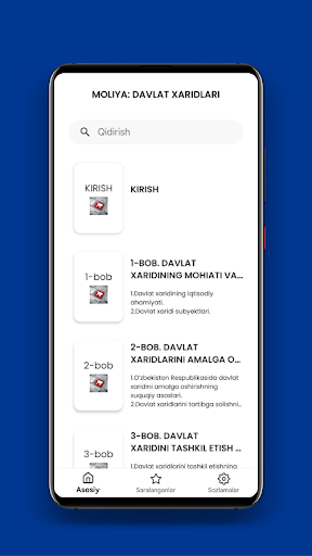 Android application МOLIYA: DAVLAT XARIDLARI screenshort