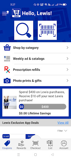 Android application Lewis Drug screenshort