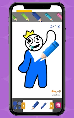 Rainbow Monster Coloring ASMR - Screenshot 1