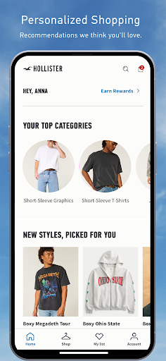 Screenshot of Hollister Co.