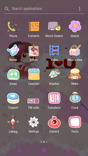 love forever xperia theme