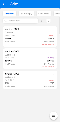 Magnet App: Invoice & Account Screen 3