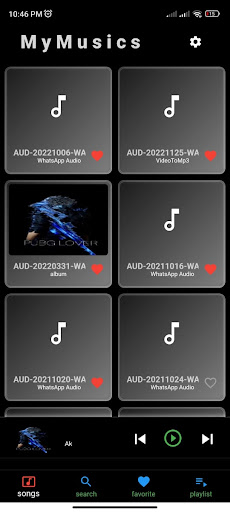 Android application music screenshort