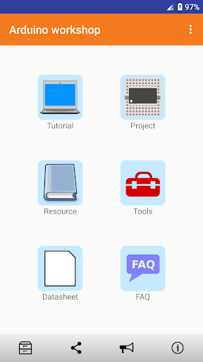 Android application Arduino workshop screenshort