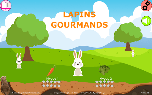 Android application Lapins gourmands screenshort