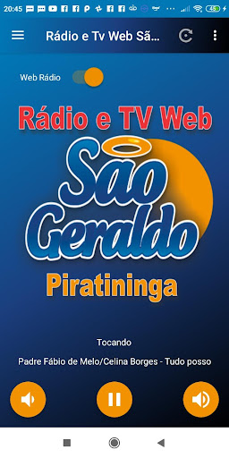 Android application Rádio e Tv Web São Geraldo Pir screenshort