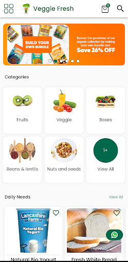 Android application Veggie Fresh screenshort
