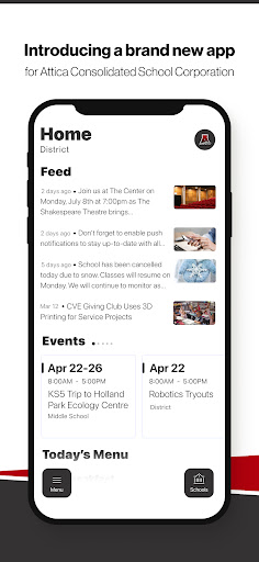 Android application Attica Consolidated Schools screenshort