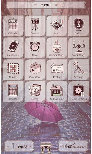 Theme Rain at the Eiffel Tower Screen 2