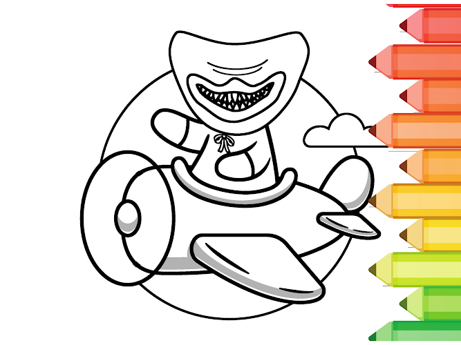   Huggy Wuggy Coloring Pages Cute  Best Free