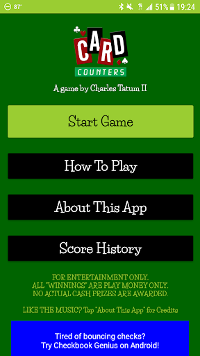 Android application Card Counters Memory Game screenshort