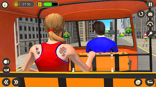 Rickshaw Driving Tourist Game apkpoly screenshots 3