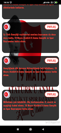 19 Mayıs Mesajları