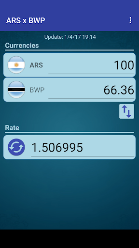 Android application Argent. Peso x Botswanan Pula screenshort